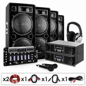 Electronic-Star Bass First Pro, DJ PA set, 2 x amplificator, 4 x difuzor, mixer, 4 x 500 W imagine