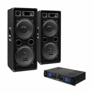Electronic-Star DJ SET ”DJ 20” PA boxe-amplificator-cablu 2000 W imagine