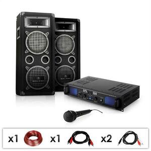 Electronic-Star SET PA DJ "DJ-25" Amplificator-Difuzoare-Microfon 1600W imagine
