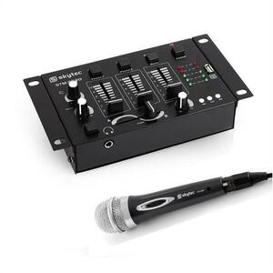Electronic-Star Mini DJ set, 1 x mixer cu 3/2 canale + 1 x microfon de mână imagine
