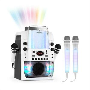 Auna Kara Liquida BT culoare gri + Set microfon Dazzl, dispozitiv karaoke, iluminare LED imagine
