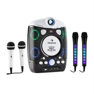 Auna SET: sistem de karaoke Kara Projectura, negru + două microfoane Kara Dazzl, iluminare cu led-uri imagine