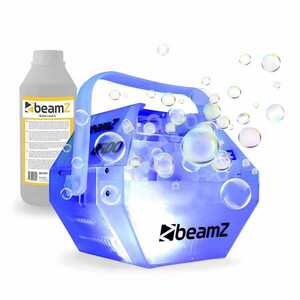 Beamz B500LED, aparat de făcut bule de săpun set, efect de culoare LED RGB, un litru de lichid imagine