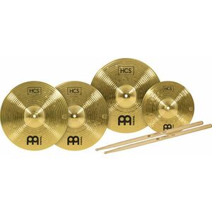 Meinl HCS1314+10S Cymbals HCS Bonus Pack 10/13/14 + 5A Sticks Set de cinele imagine