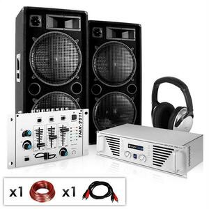 Electronic-Star DJ PA set " N.Y. Fireblade ", amplficator, difuzoare, mixer 2000W imagine