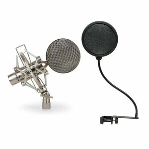 Auna CRM15 panglică microfon de argint 8 studio XLR vintage imagine