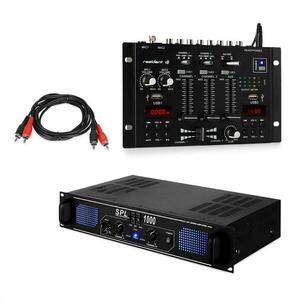 Skytec SPL1000EQ PA, set de amplificator cu mixerul Resident DJ 22 BT 2CH imagine