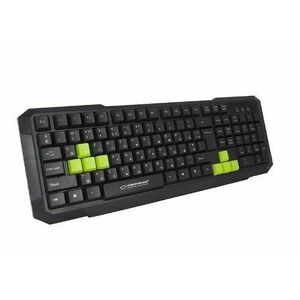 Tastatura Gaming Esperanza Aspis EGK102G, USB (Negru/Verde) imagine