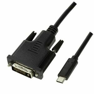 Cablu LOGILINK UA0331, USB 3.1 Type-C - DVI-D DL , 1.8m, Full HD/60 Hz (Negru) imagine