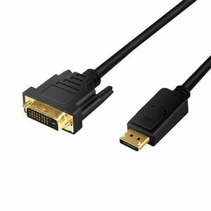 Cablu LOGILINK CV0130, DisplayPort - DVI-D DL, 1m, conectori auriti, Full HD/60Hz (Alb) imagine