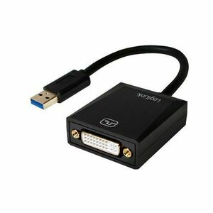 Cablu LOGILINK UA0232, USB 3.0 - DVI-I DL, Full HD/60 Hz (Negru) imagine