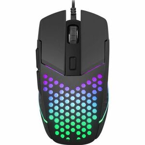 Mouse Fury Battler, USB, 6400 DPI, iluminare RGB (Negru) imagine