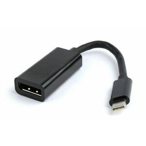 Adaptor GEMBIRD A-CM-DPF-01, USB 3.1 Type-C - DisplayPort, 15cm, 4K UHD/60Hz (Negru) imagine
