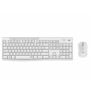 Kit wireless tastatura si mouse Logitech MK295 Silent, US layout, USB (Alb) imagine