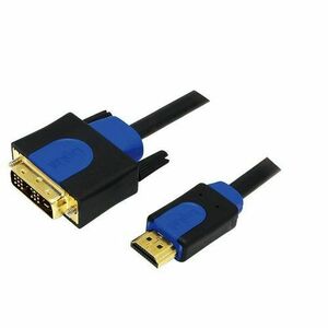 Cablu LOGILINK CHB3105, HDMI - DVI-D SL, 5m, conectori auriti, Full HD+/60Hz (Negru) imagine