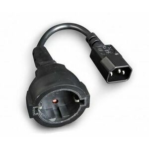 Cablu adaptor pentru UPS Gembird PC-SFC14M-01, IEC C14 - Schuko, 0.15m imagine