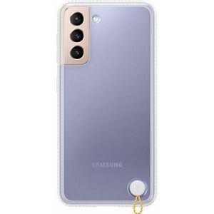 Protectie Spate Samsung Clear Protective Cover EF-GG991CWEGWW pentru Samsung Galaxy S21 (Transparent/Alb) imagine