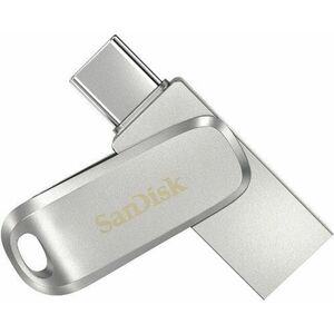 Stick USB SanDisk Ultra Dual Drive Luxe SDDDC4-128G-G46, 128GB, USB 3.1/USB Type-C (Argintiu) imagine