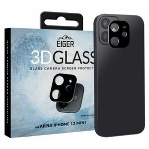 Folie Protectie Sticla Eiger 3D EGSP00684 pentru iPhone 12 Mini (Negru) imagine