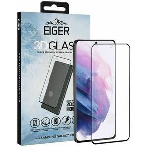 Folie Protectie Sticla Temperata Eiger 3D Case Friendly EGSP00698 pentru Samsung Galaxy S21 Plus (Transparent/Negru) imagine