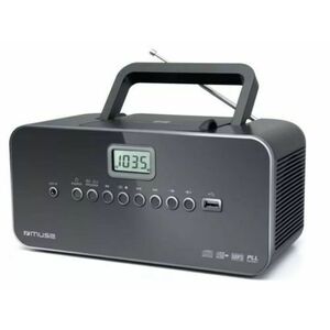 Radio Portabil Muse M-28 DG, CD/MP3 player cu USB (Gri) imagine