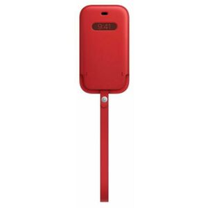 Protectie Toc Apple Leather Sleeve with MagSafe (PRODUCT)RED mhmr3zm/a pentru Apple iPhone 12 mini (Rosu) imagine