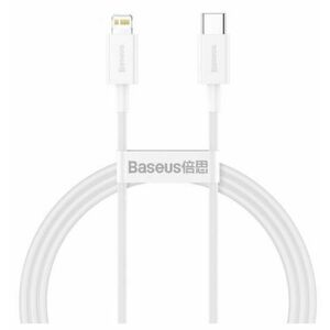 Cablu de date Baseus CATLYS-A02 Superior, USB Type-C - Lightning, Power Delivery 20W, 2.4A, 1m (Alb) imagine