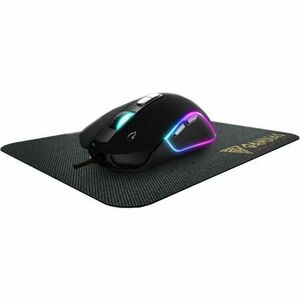 Mouse Gaming Gamdias Zeus M3, iluminare RGB, USB + mousepad GAMDIAS NYX E1 (Negru) imagine