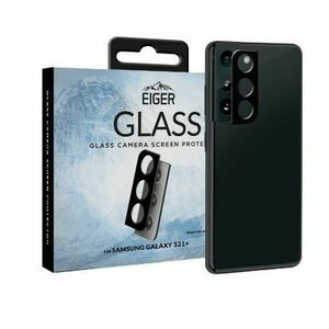 Folie Protectie Camera Eiger 2.5D Glass Clear EGSP00724 pentru Samsung Galaxy S21 Plus (Negru) imagine