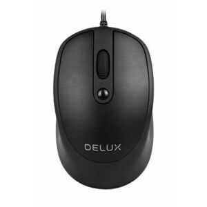 Mouse Delux M366BU-BK, USB, 3200 DPI (Negru) imagine