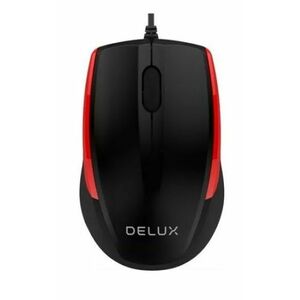 Mouse Delux M321BU-BR, 1000DPI, USB (Negru/Rosu) imagine