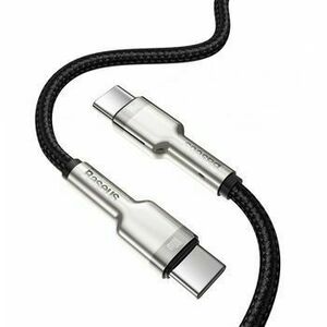 Cablu de date Baseus Cafule Metal CATJK-C01, USB Type-C - USB Type-C, 100W, 1m, impletitura nylon (Negru) imagine