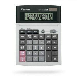Calculator birou Canon WS-1210THB, 12 digiti, display LCD, alimentare solara si baterie, tastatura inchit touchinch imagine