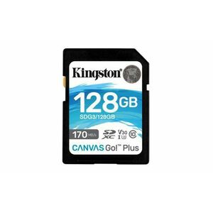 Card de Memorie SD Kingston Canvas GO Plus, 128GB, Class 10 imagine