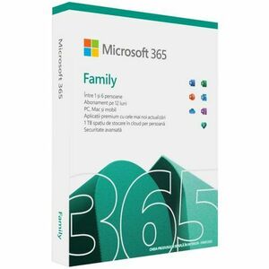 Microsoft® M365 Family, Engleza, subscriptie 1 an, 6 utilizatori, retail imagine