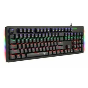 Tastatura mecanica T-Dagger Bermuda, iluminare rainbow, gaming (Negru) imagine