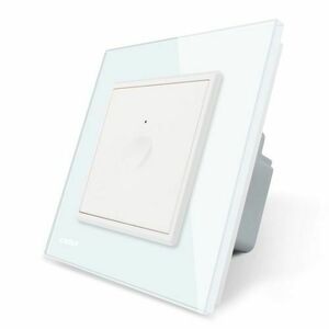 Intrerupator cap scara / cap cruce wireless cu touch Livolo din sticla, Serie noua (Alb) imagine