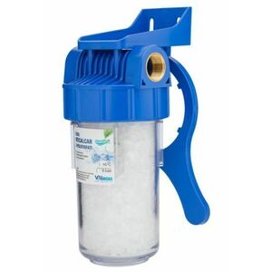 Kit filtru anticalcar Valrom aquaPUR ANTICALCAR 7″ D.3/4″, Polifosfati (Transparent/Albastru) imagine