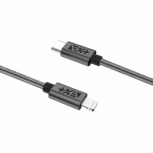 Cablu de date NEXT ONE USB-C - Lightning, Metalic, 1.2 m (Gri) imagine