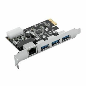 Adaptor Orico PNU-3A1R, PCI-Express - 3 x USB 3.0/LAN imagine