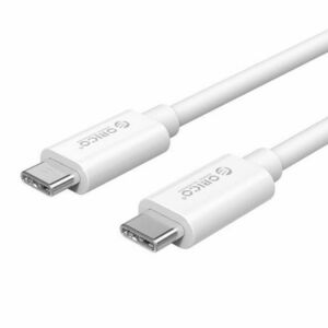 Cablu de date Orico CTC100-10, USB Type-C - USB Type-C, 1m (Alb) imagine