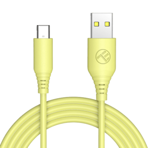 Cablu silicon Tellur USB to Type-C, 3A, 1m, Galben imagine