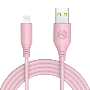 Cablu silicon Tellur USB to Lightning, 3A, 1m, Roz imagine