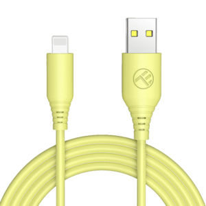 Cablu silicon Tellur USB to Lightning, 3A, 1m, Galben imagine