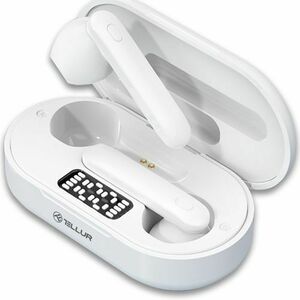 Casti In-Ear Bluetooth Tellur Flip, True Wireless, alb imagine