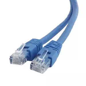 Cablu UTP GEMBIRD Cat6, cupru-aluminiu, 0.5 m, albastru, AWG26, PP6U-0.5M/B imagine
