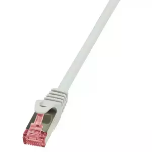 Cablu S/FTP LOGILINK Cat6, LSZH, cupru, 0.25 m, gri, AWG27, dublu ecranat CQ2012S imagine