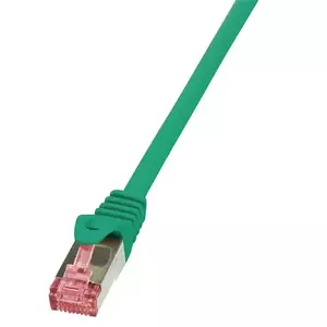 Cablu S/FTP LOGILINK Cat6, LSZH, cupru, 1 m, verde, AWG27, dublu ecranat CQ2035S imagine