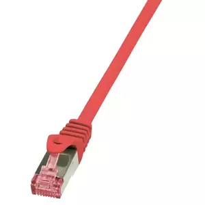 Cablu S/FTP LOGILINK Cat6, LSZH, cupru, 1.5 m, rosu, AWG27, dublu ecranat CQ2044S imagine