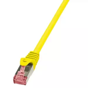 Cablu S/FTP LOGILINK Cat6, LSZH, cupru, 10 m, galben, AWG27, dublu ecranat CQ2097S imagine